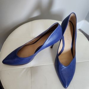 Locale Blue Leather Pumps
